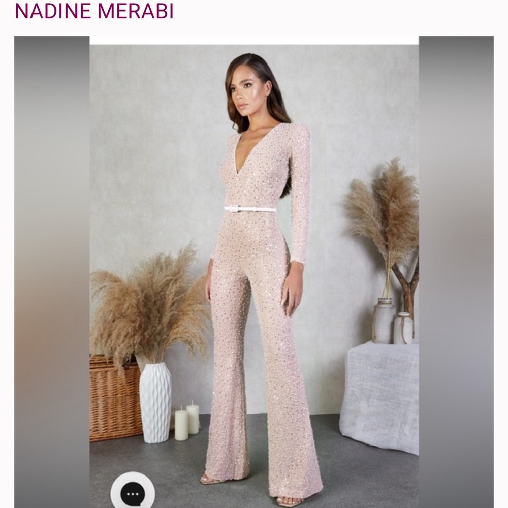 Nadine Merabi Eliza White Jumpsuit Womens Size UK L